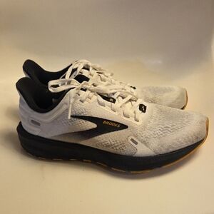 Brooks Men’s Athletic Shoes - White with Black and Gold Accents